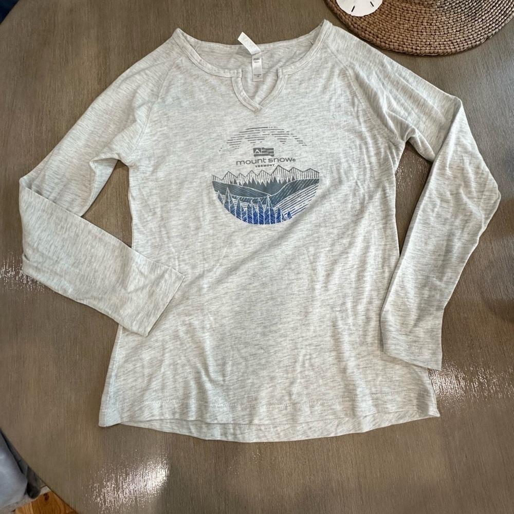 Ouray Light Gray Long Sleeve Women's mount snow Top XS